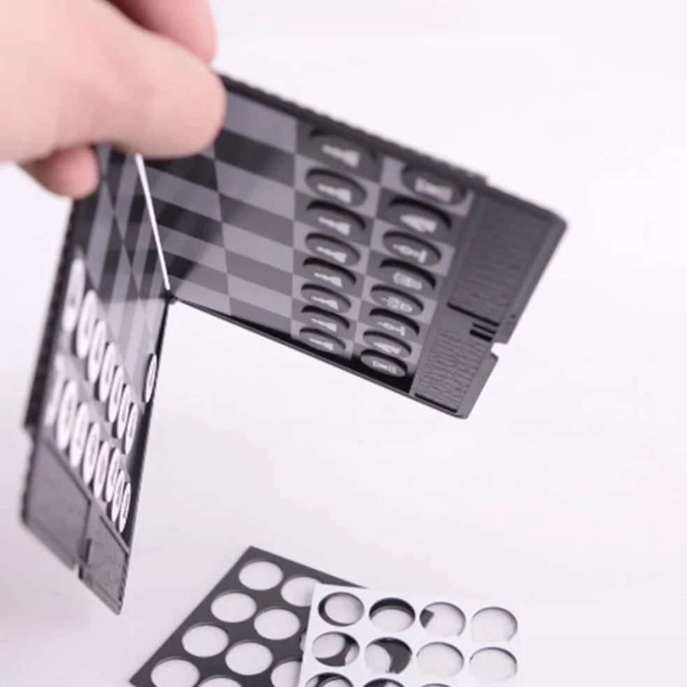 Zestaw szachów Trave, 19 x 14 x 1 magnetyczny zestaw szachów turystycznych składana szachownica z magnetycznymi szachami, przenośne zestawy szachownic turystycznych