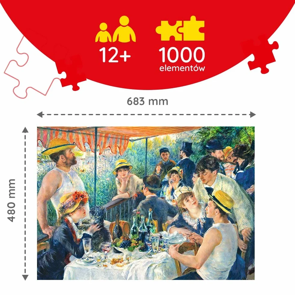 Trefl Śniadanie Wioślarzy Puzzle 1000 Elementów Art Collection Wysokiej Jakości dla Dorosłych i Dzieci od 12 lat