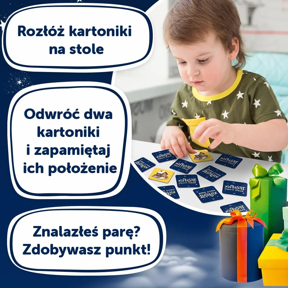 Trefl - The Treflik Family: Treflix Bauble Trouble, Memos - Gra Pamięciowa dla Maluchów, Memory z Bohaterami Bajki Trefliki Ratują Święta, dla Dzieci od 3 lat