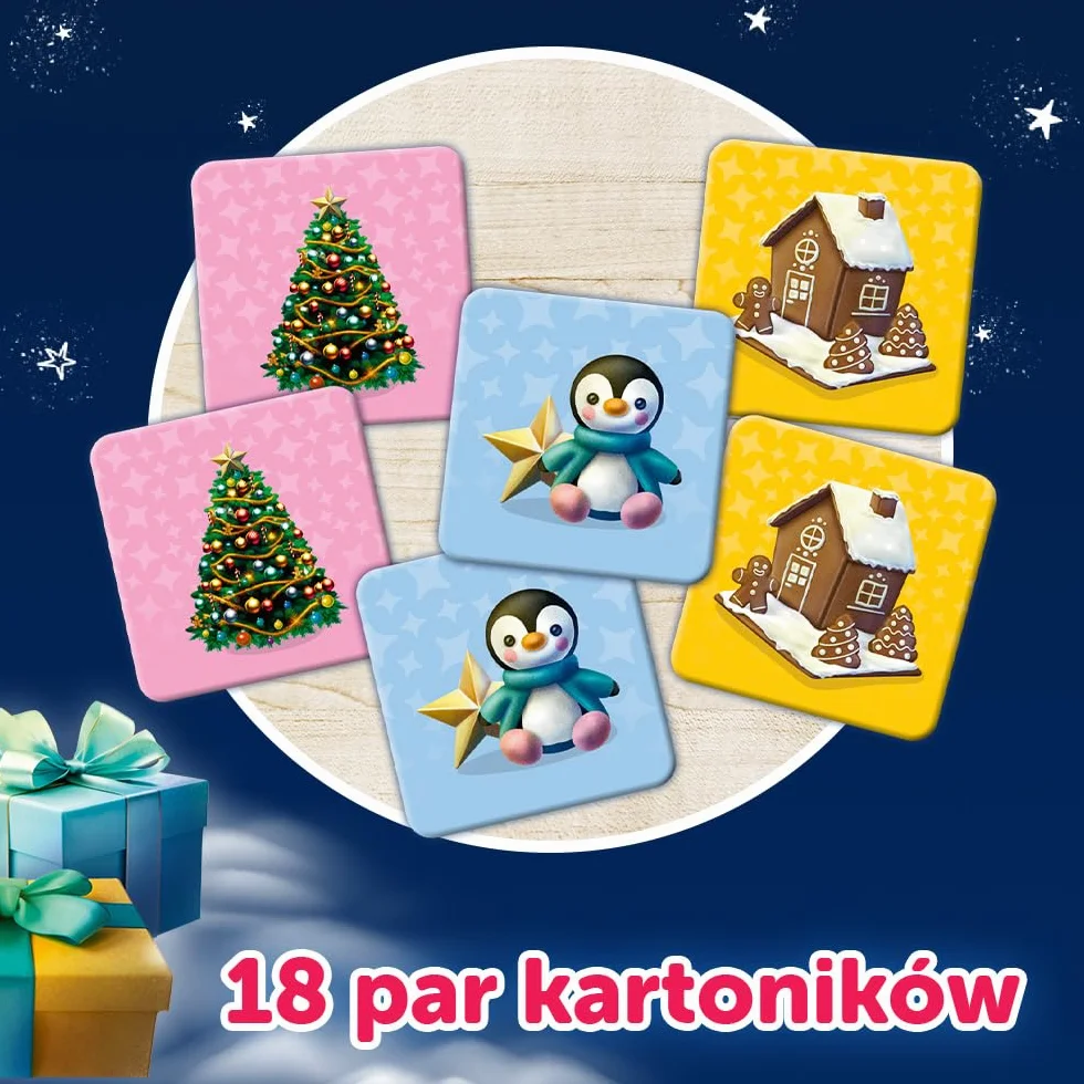 Trefl - The Treflik Family: Treflix Bauble Trouble, Memos - Gra Pamięciowa dla Maluchów, Memory z Bohaterami Bajki Trefliki Ratują Święta, dla Dzieci od 3 lat
