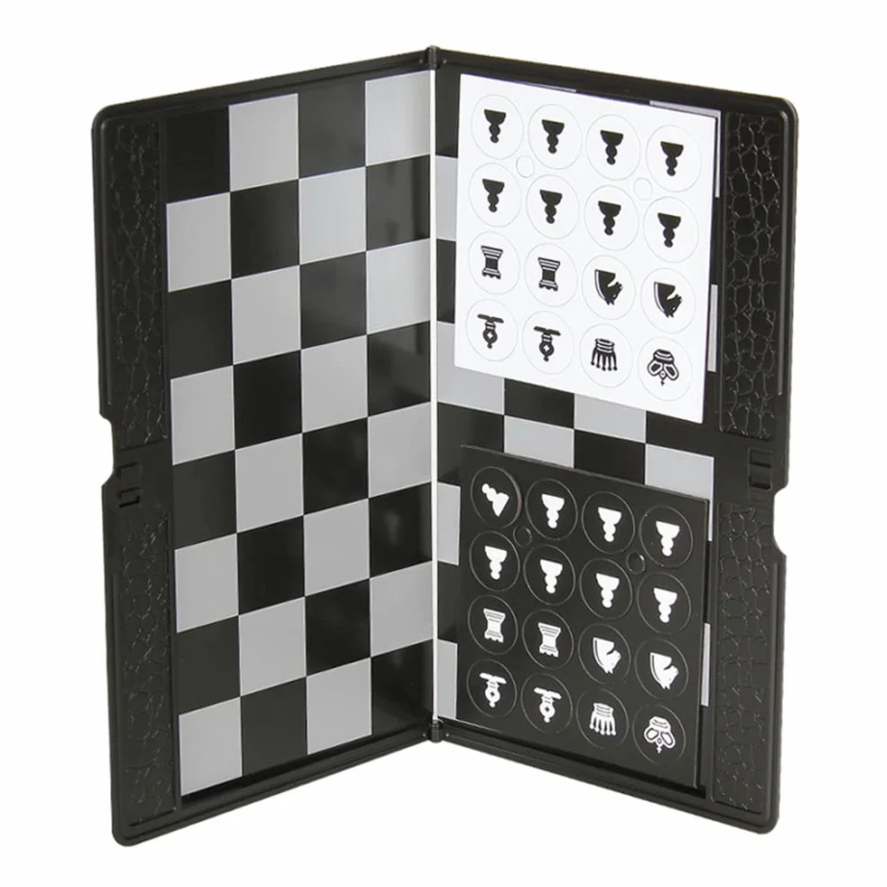 Zestaw szachów Trave, 19 x 14 x 1 magnetyczny zestaw szachów turystycznych składana szachownica z magnetycznymi szachami, przenośne zestawy szachownic turystycznych