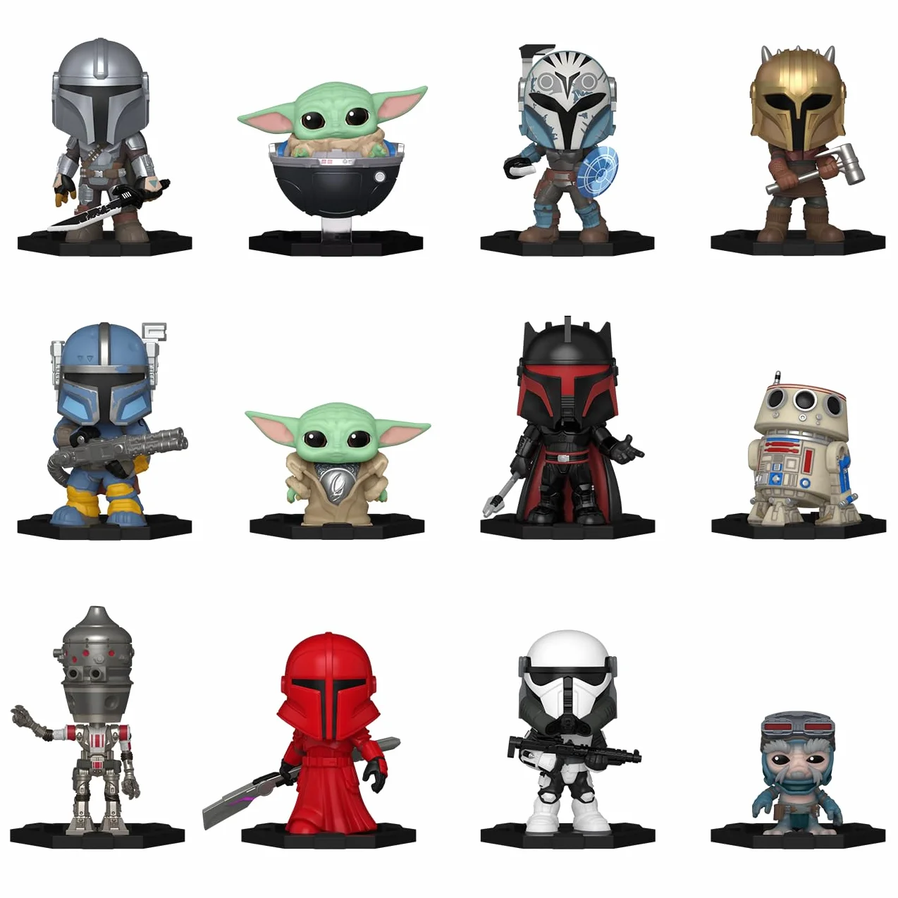 Funko Mystery Mini - Disney - Mandalorianin - 1 z 12 do zebrania - różne style - Star Wars: Mandalorianin - kolekcjonerska figurka winylowa - pomysł na prezent - oficjalny towar