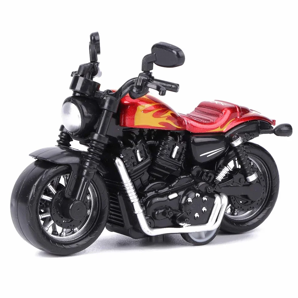Aluminiowa zabawka motocyklowa Wysoka symulacja Model motocykla Pojazd typu pull-back Zabawka dla dzieci Zestaw prezentowy z zabawkami intelektualnymi (czerwony)
