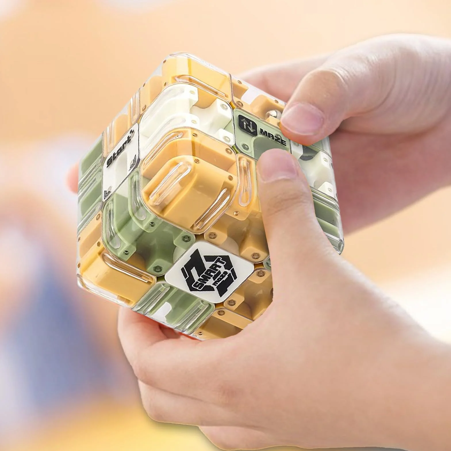 Puzzle labirynt dla dzieci w wieku 4-8 lat, duży labirynt 3D, puzzle Maze Cube, zabawka interaktywna kostka, zabawka edukacyjna na imprezy klasowe, urodziny, 8,5 cm