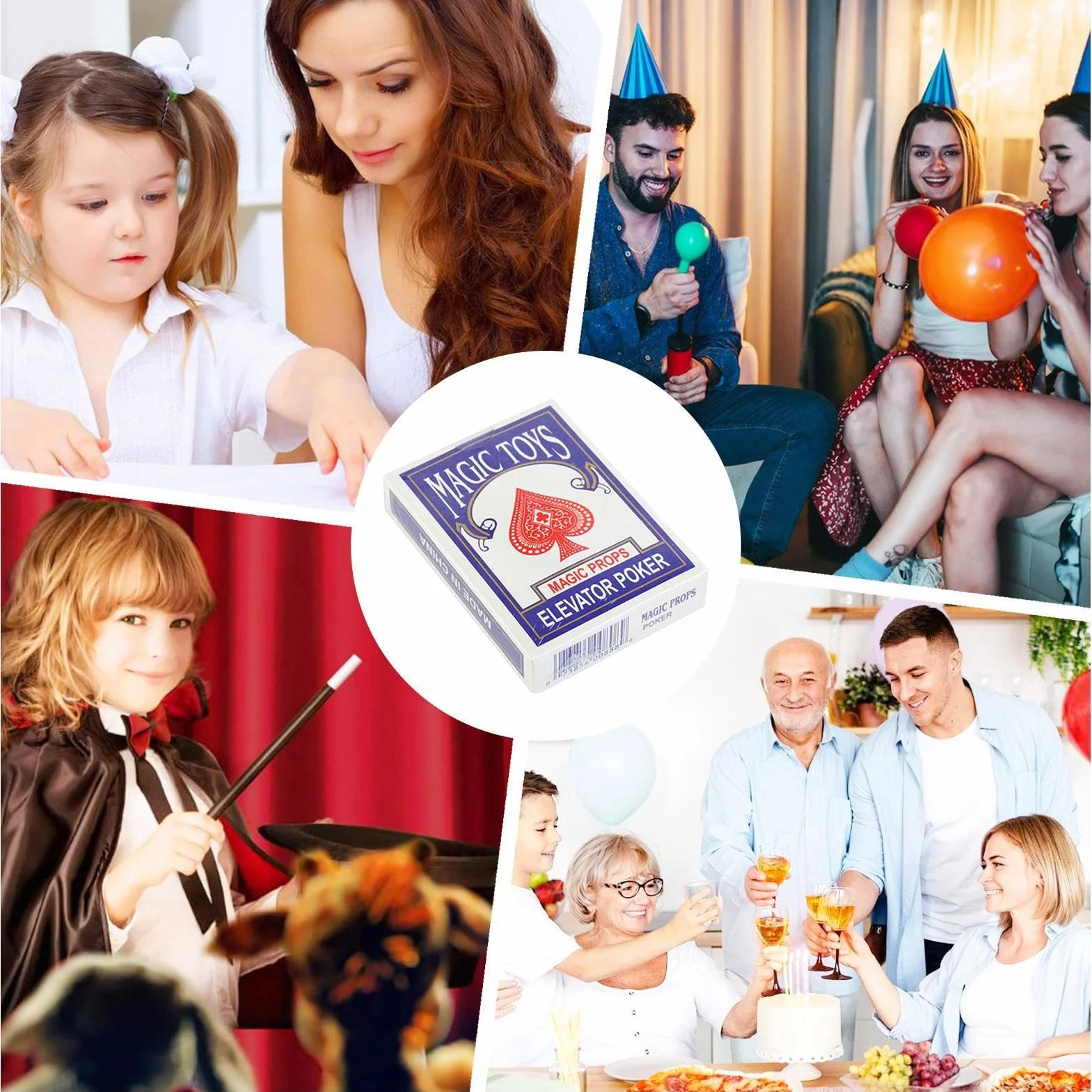 Magiczne karty | Talie pokerowe dla czarodziejów, akcesoria do sztuczek z bliska na pokazach, spotkaniach i pokazach ulicznych lub scenicznych