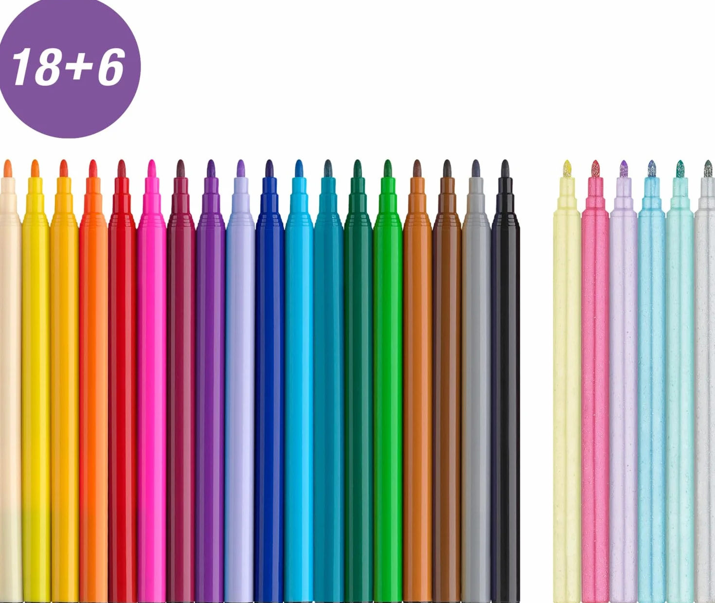 FABER-CASTELL 554221 - Zestaw flamastrów Jednorożec, 13 flamastrów w standardowych i pastelowych kolorach