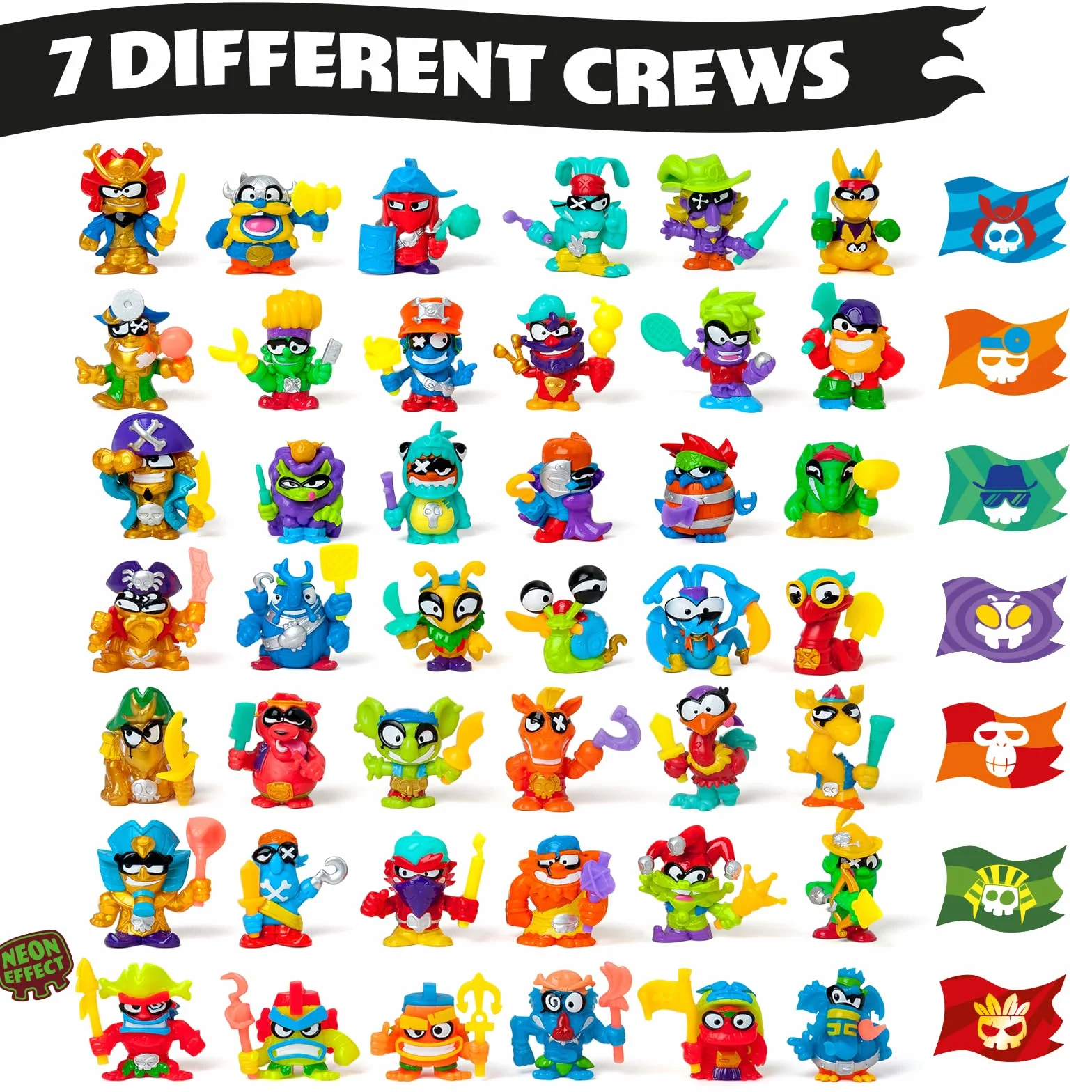 PIRATIX ADVENTURE WORLD Seria Crazy Jungle, 4 Pack – zestaw zawiera 4 figurki Piratix: 1 z efektem neonu i 1 niespodziankę oraz 4 akcesoria z efektem neonu. Zestaw 2 z 6