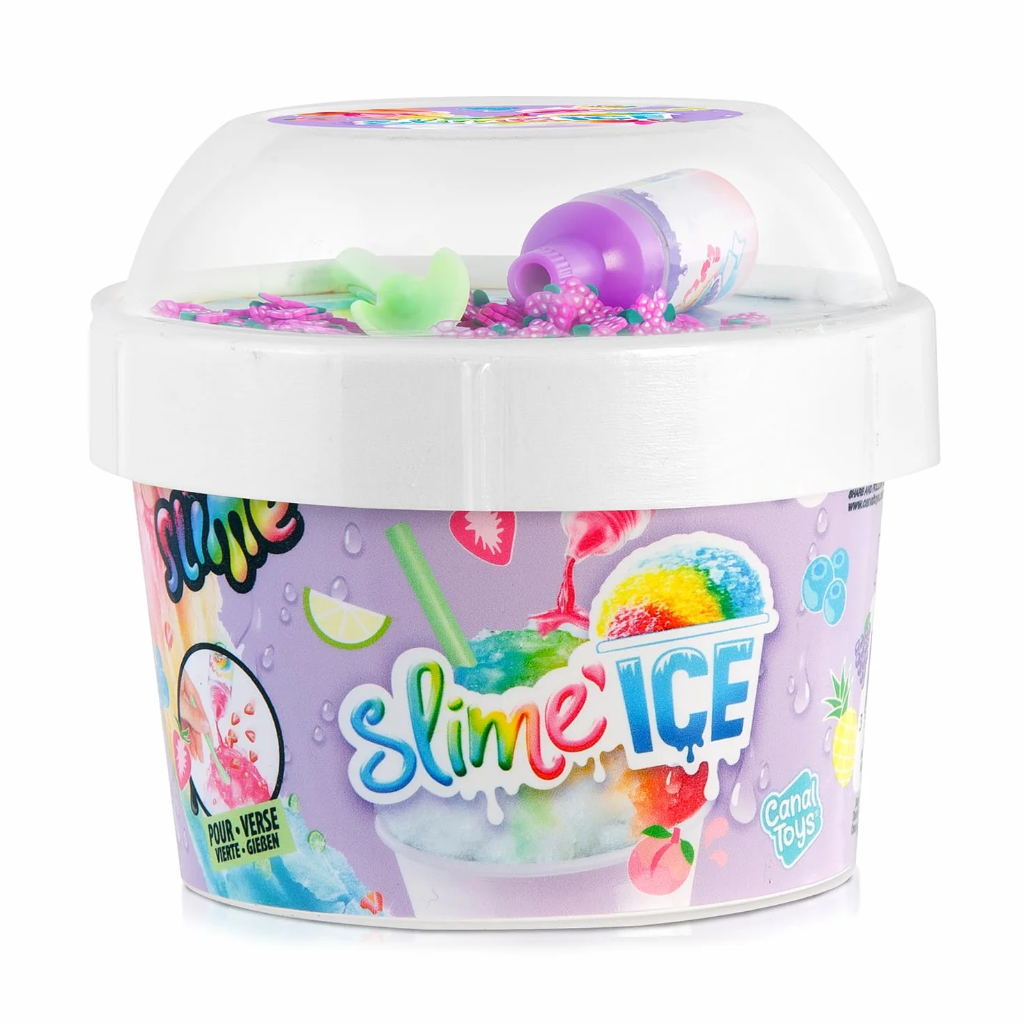 Canal Toys - So Slime - Pojemnik Slime Ice - Zestaw z zapachowym barwnikiem, łyżką do mieszania i dekoracjami - SSC299