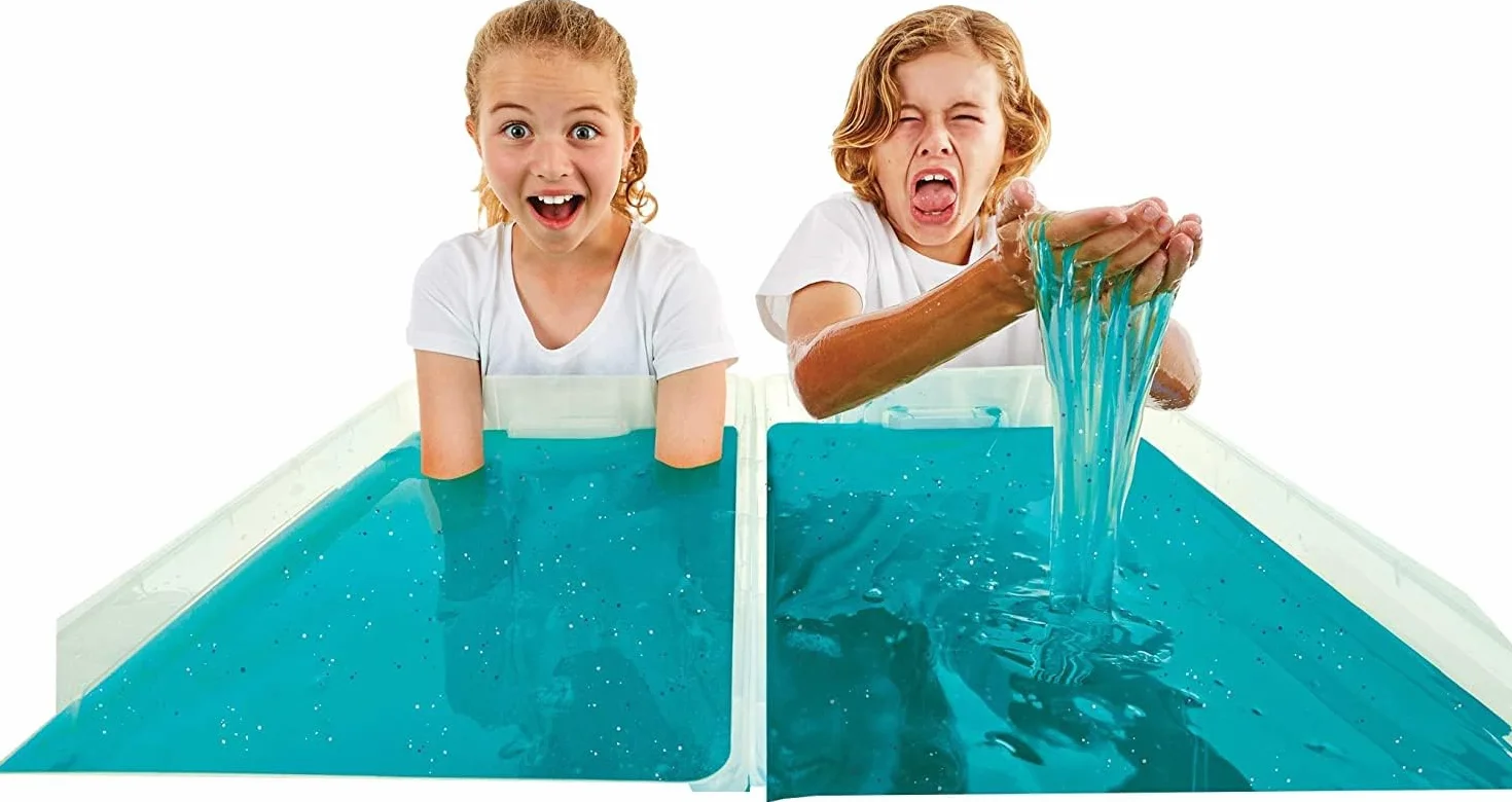 Glitter Slime Play Aqua od Zimpli Kids, magicznie zamienia wodę w lepki, błyszczący szlam, do użytku wewnątrz i na zewnątrz, zabawka kieszonkowa, zestaw slime dla chłopców i dziewcząt, przyjazna dla