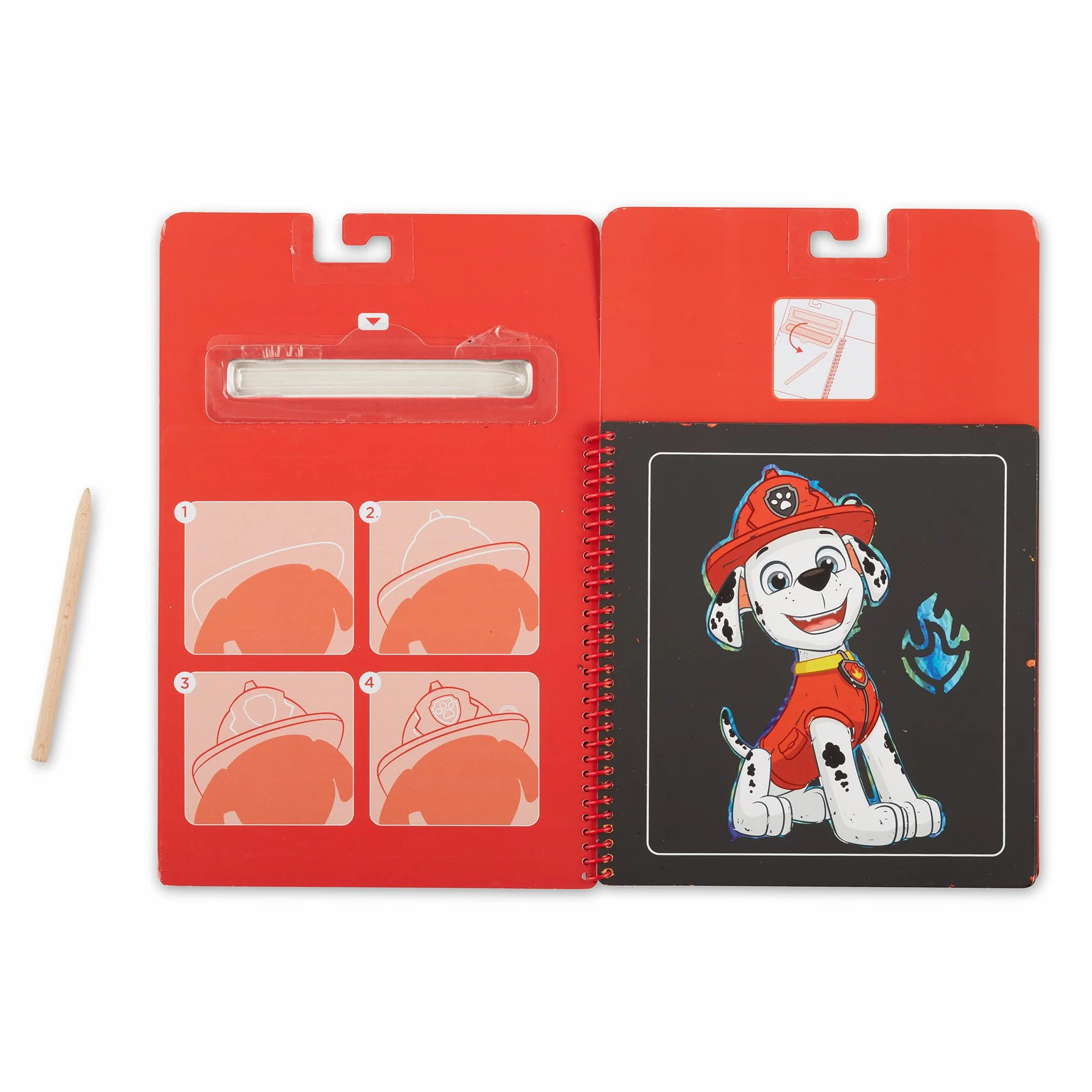 Melissa & Doug PAW Patrol Marshal | Zdrapki | Rękodzieło | Prezent świąteczny | Sztuka do zdrapywania | Sztuka i rzemiosło | 4+ | Prezent dla chłopca lub dziewczyny