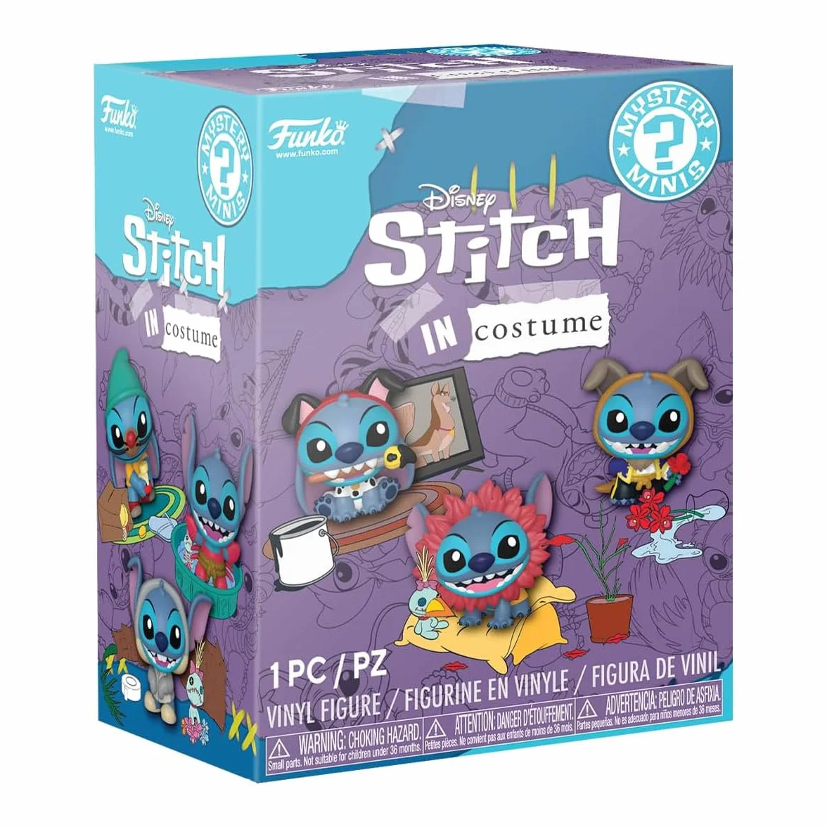 Funko Mystery Mini - Disney - Stich w kostiumie - 1 z 12 do zebrania - różne style - Disney: Lilo & Stich - kolekcjonerska figurka winylowa - pomysł na prezent - oficjalne towary