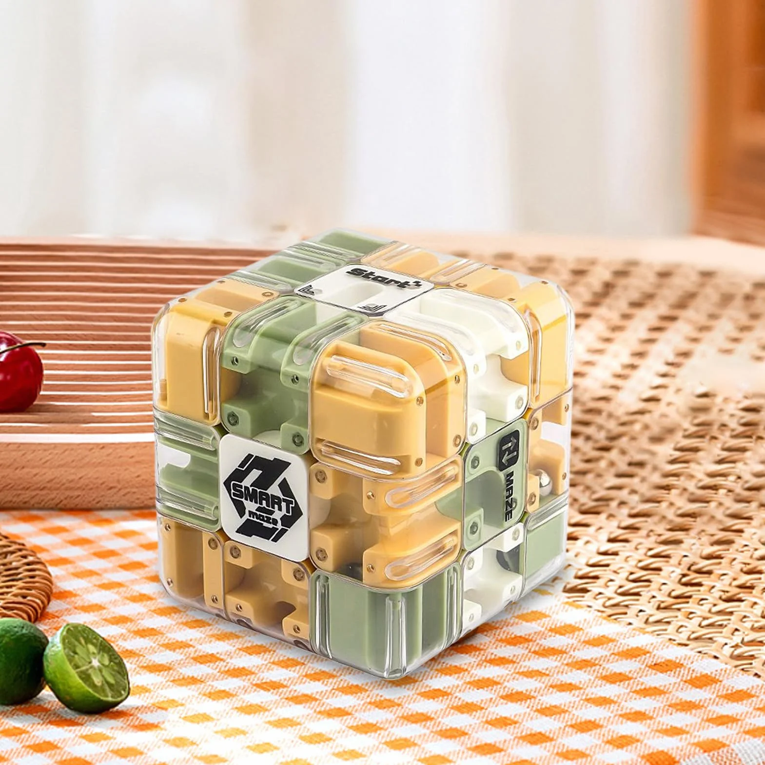 Puzzle labirynt dla dzieci w wieku 4-8 lat, duży labirynt 3D, puzzle Maze Cube, zabawka interaktywna kostka, zabawka edukacyjna na imprezy klasowe, urodziny, 8,5 cm
