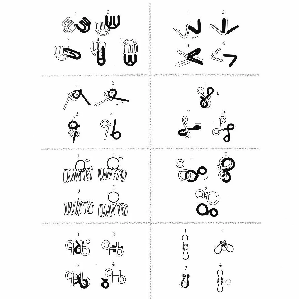 Gry zagadki IQ Test Puzzle zabawki edukacyjne prezenty na dzień dziecka dla dzieci i dorosłych puzzle metalowe 8 sztuk/zestaw