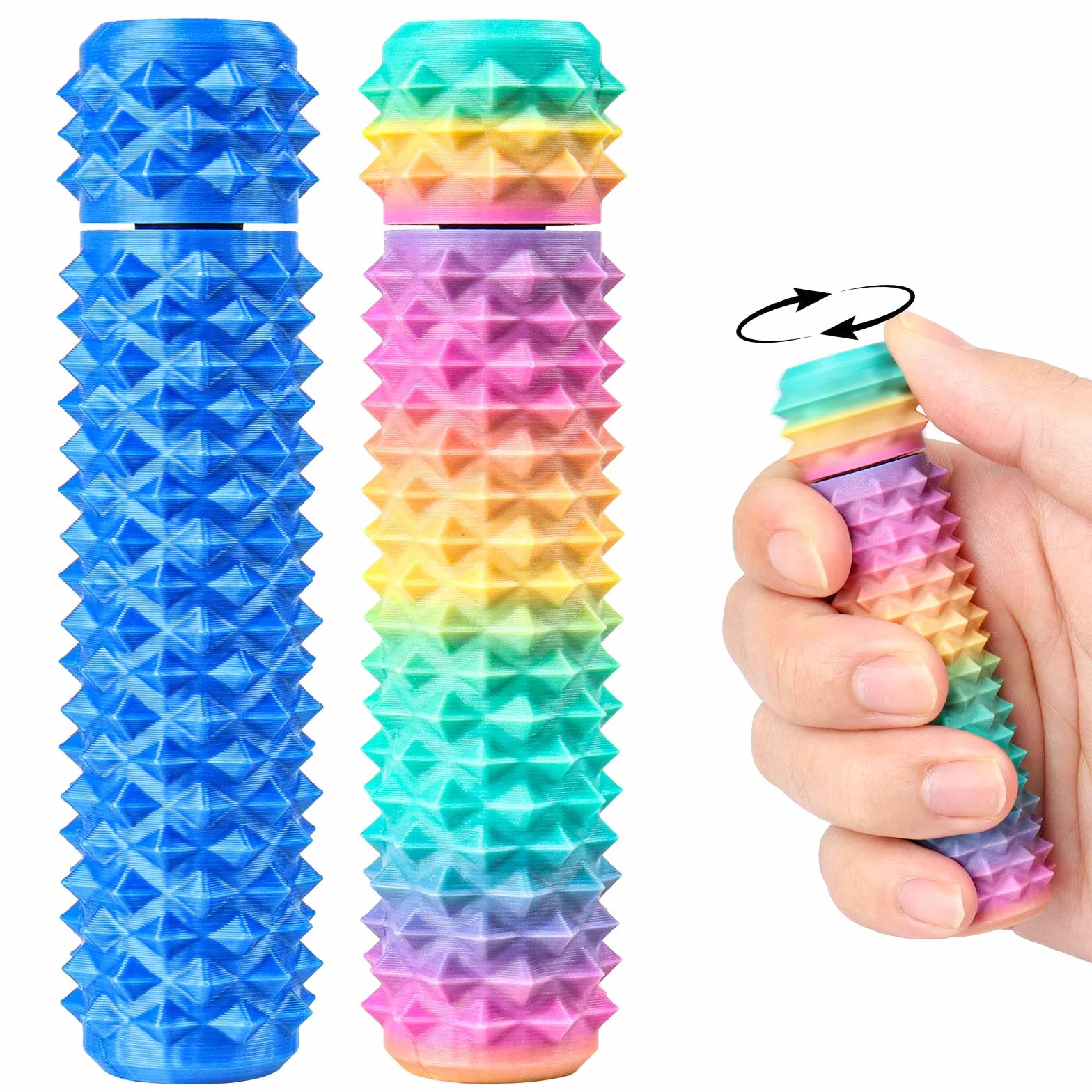 Little Ouchies Spiky Pain Fidget Toys 2-częściowy zestaw zabawek dla dorosłych, obracające się zabawki sensoryczne, ADHD, do redukcji stresu i skupienia, dyskretny gadżet antylękowy