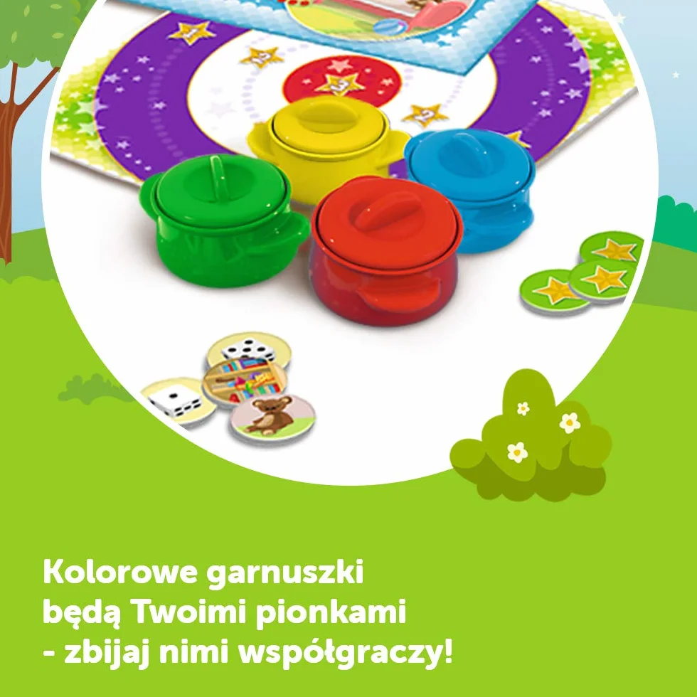 Trefl Kalejdoskop 15 Gier Zestaw Rodzinnych Gier z Bohaterami Bajki Rodzina Treflików dla Dzieci Powyżej 5 Lat