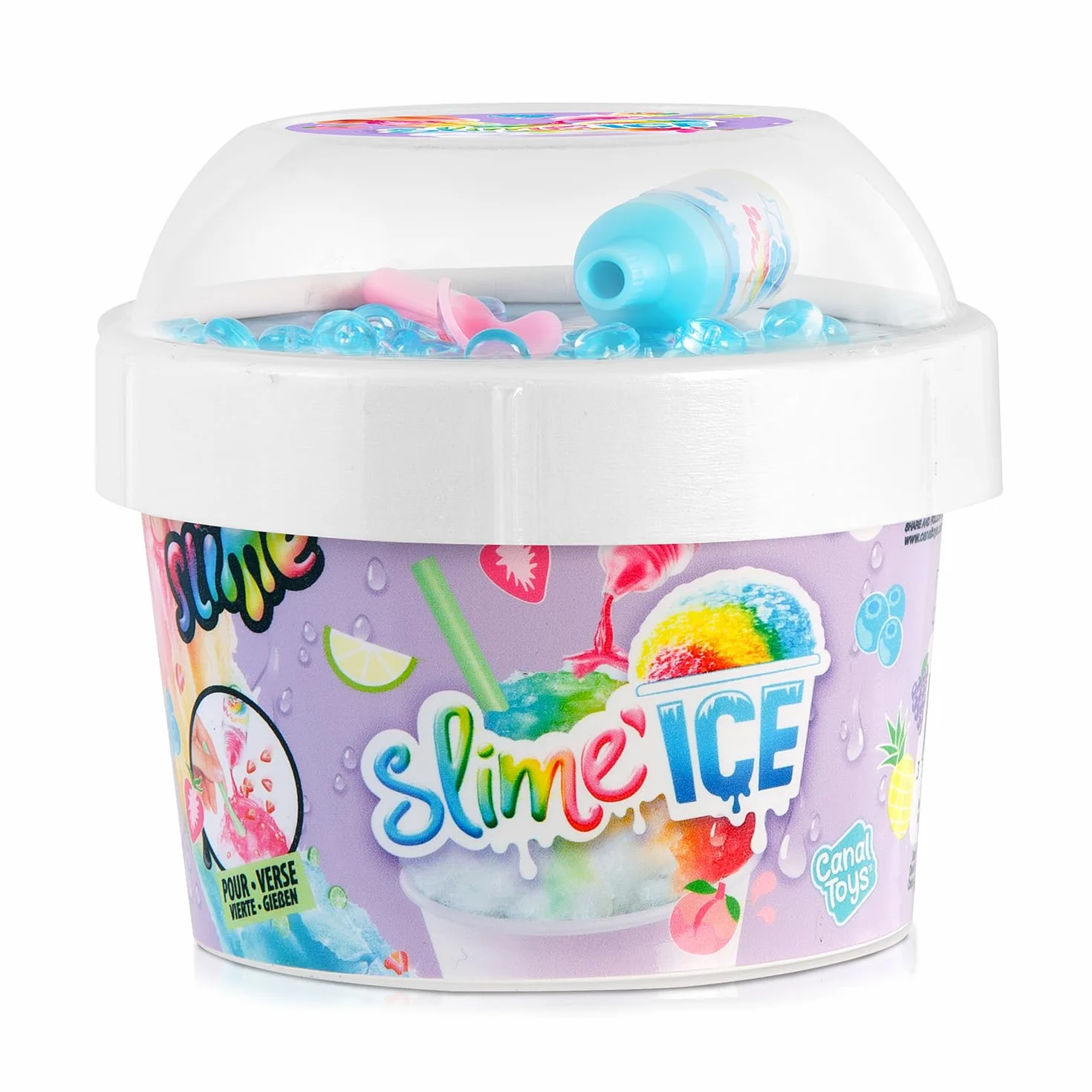 Canal Toys - So Slime - Pojemnik Slime Ice - Zestaw z zapachowym barwnikiem, łyżką do mieszania i dekoracjami - SSC299