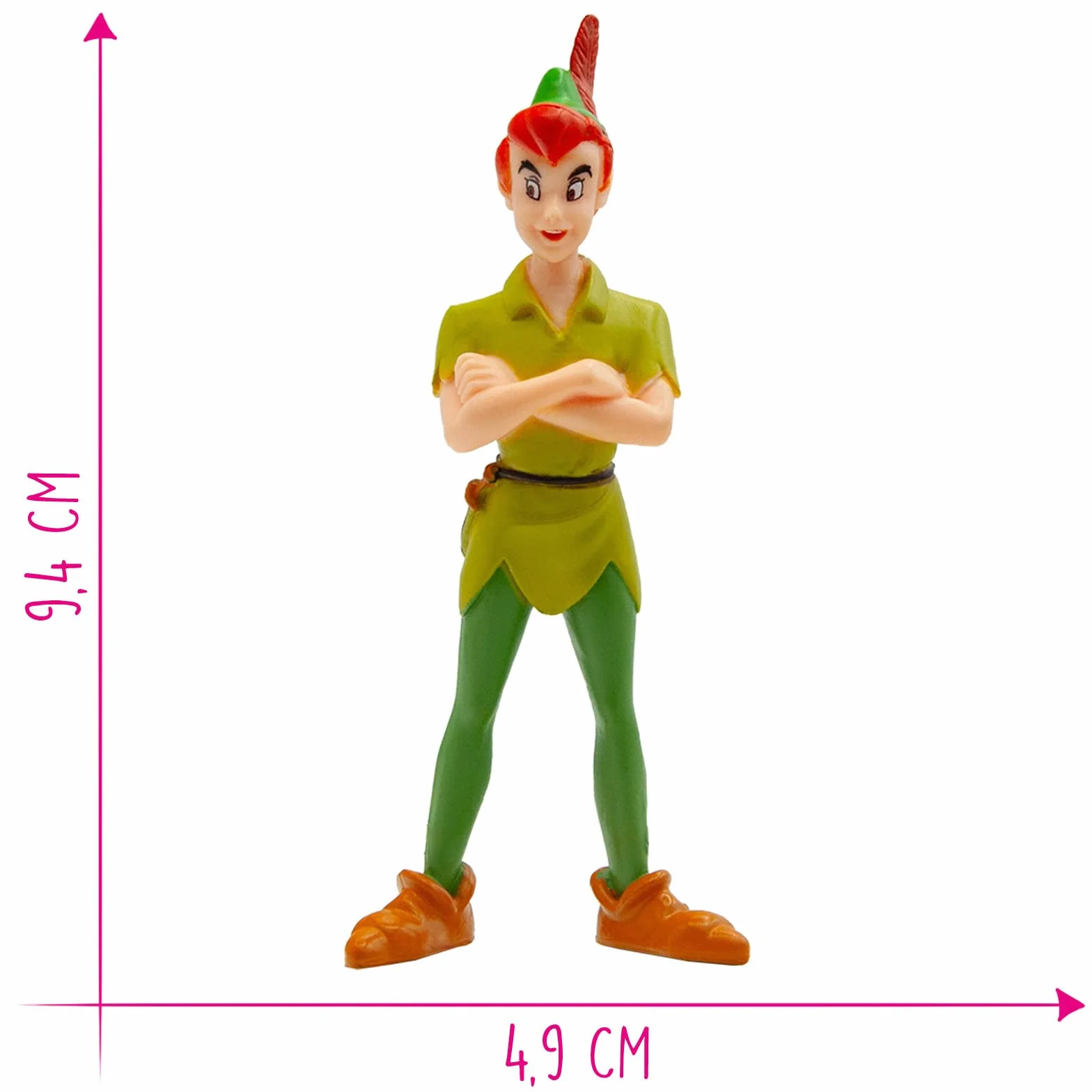 Bullyland 12650 - Figurka Walt Disney Peter Pan, ok. 9,4 cm, wierna w szczegóły, idealna jako mały prezent dla dzieci od 3 lat