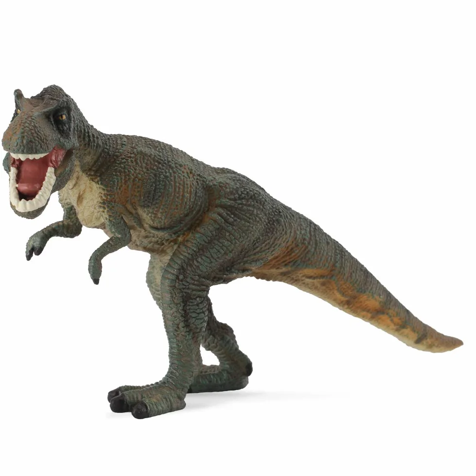 Collecta - Tyrannosaurus Rex Zielony L Deqube Zwierzęta Figura, wielokolorowa, 25 centymetrów (88118)