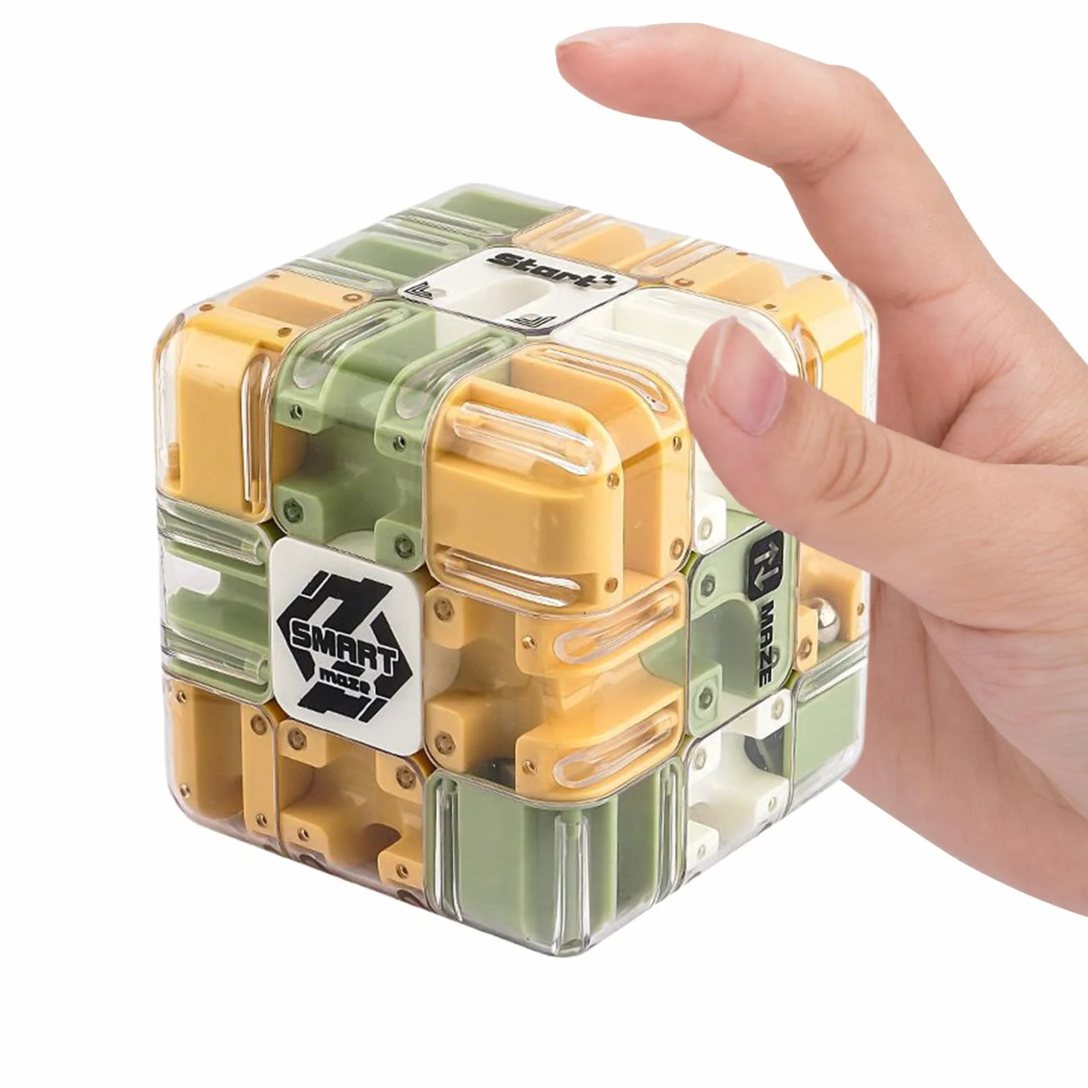 Puzzle labirynt dla dzieci w wieku 4-8 lat, duży labirynt 3D, puzzle Maze Cube, zabawka interaktywna kostka, zabawka edukacyjna na imprezy klasowe, urodziny, 8,5 cm