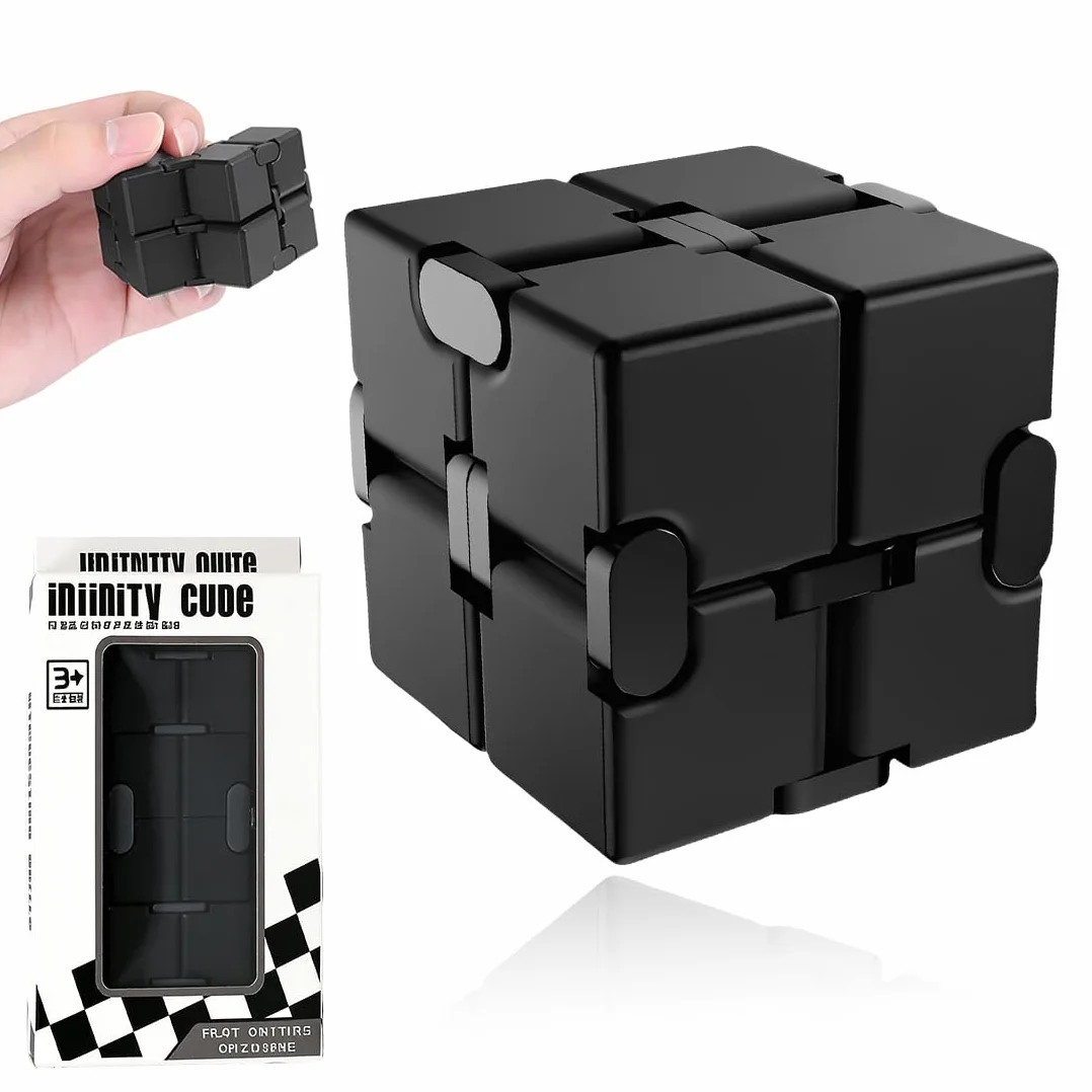 Infinity Cube Fidget Toy – niekończąca się kostka do redukcji stresu i koncentracji – Magic Flip kostka do relaksu i spędzania wolnego czasu