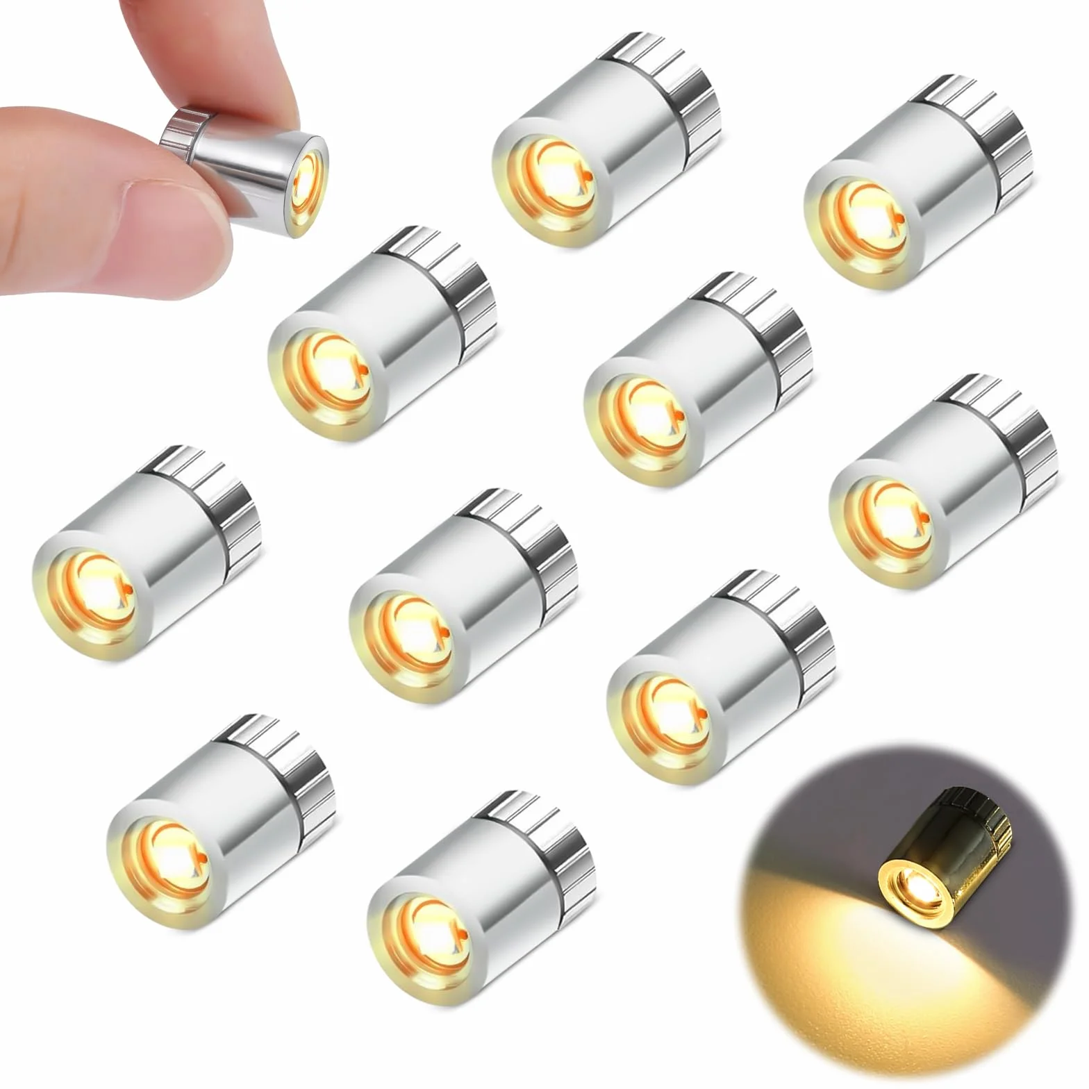10 sztuk mini lampa LED, mała lampa Led na baterie, mała lampka do domku dla lalek, miniaturowa lampa Led do dekoracji imprezowych, witryn sklepowych, DIY, oświetlenie domku dla lalek (ciepła biel)