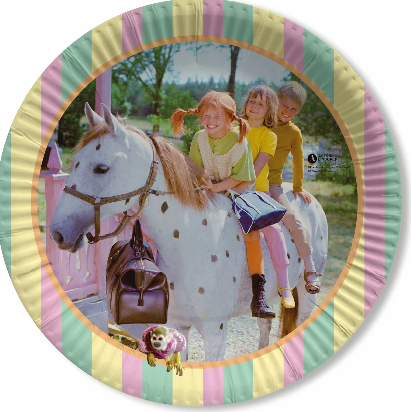 Pippi talerz do pończoch 8 sztuk // urodziny dziecka Pippi długie pończochy // akcesoria imprezowe Pippi