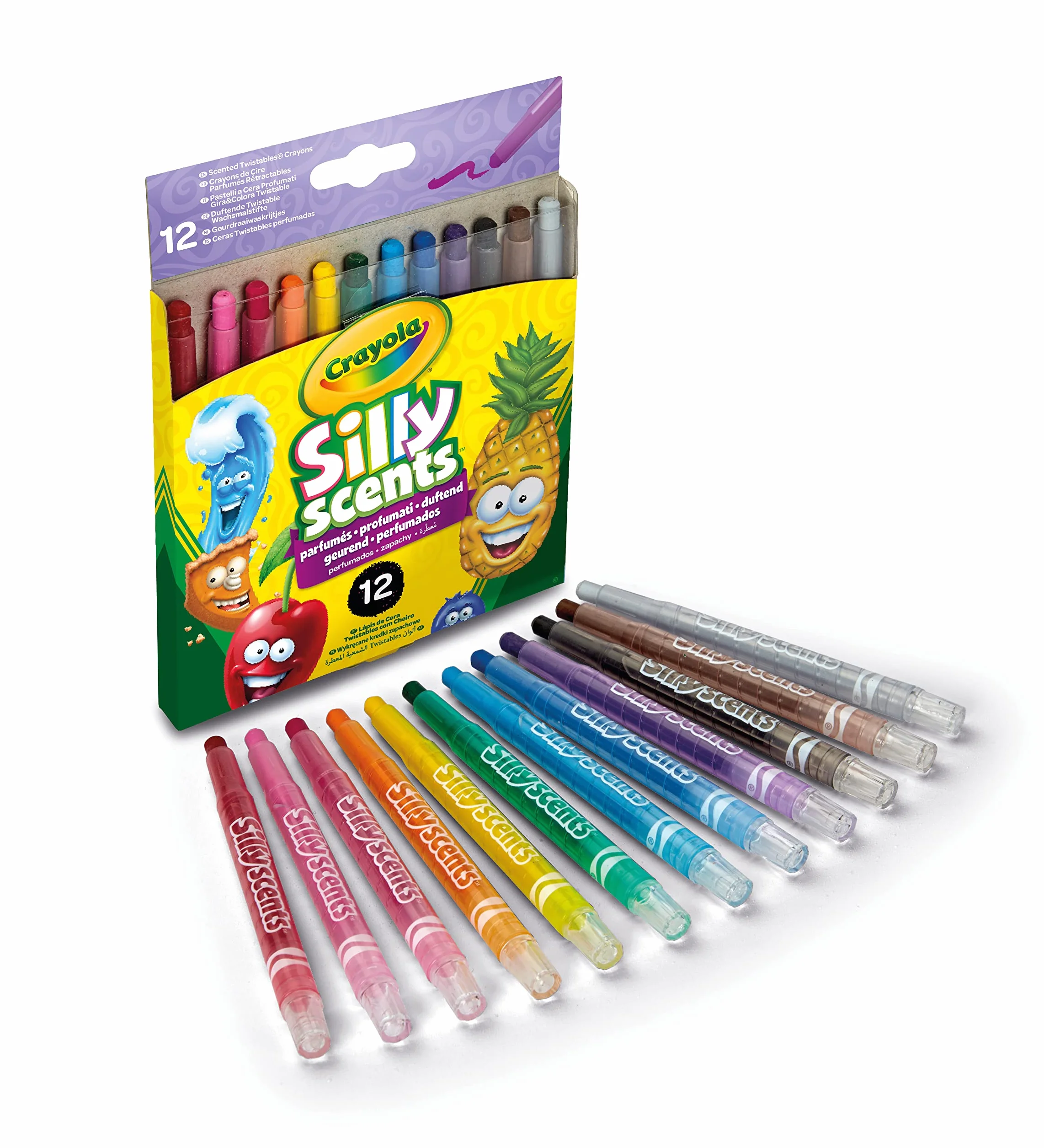 Crayola Silly Scents Kredki Świecowe, Pomarańczowy, 12 sztuk