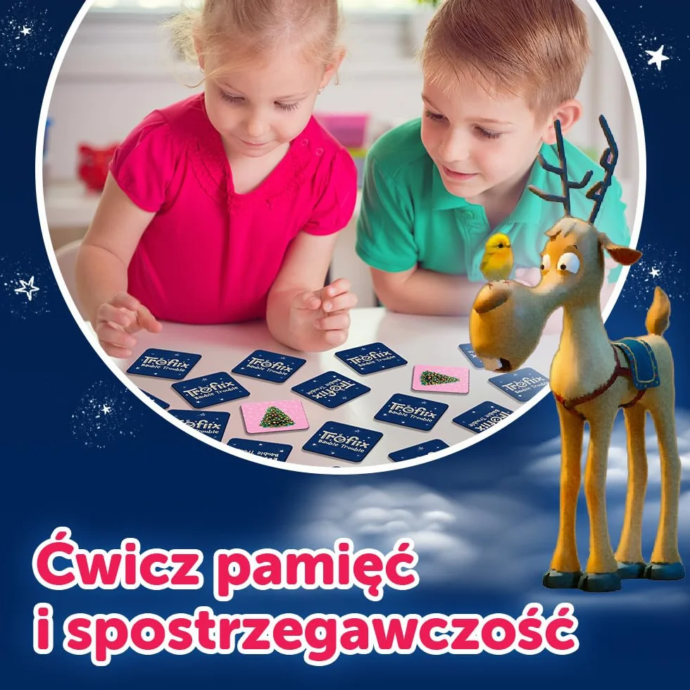 Trefl - The Treflik Family: Treflix Bauble Trouble, Memos - Gra Pamięciowa dla Maluchów, Memory z Bohaterami Bajki Trefliki Ratują Święta, dla Dzieci od 3 lat