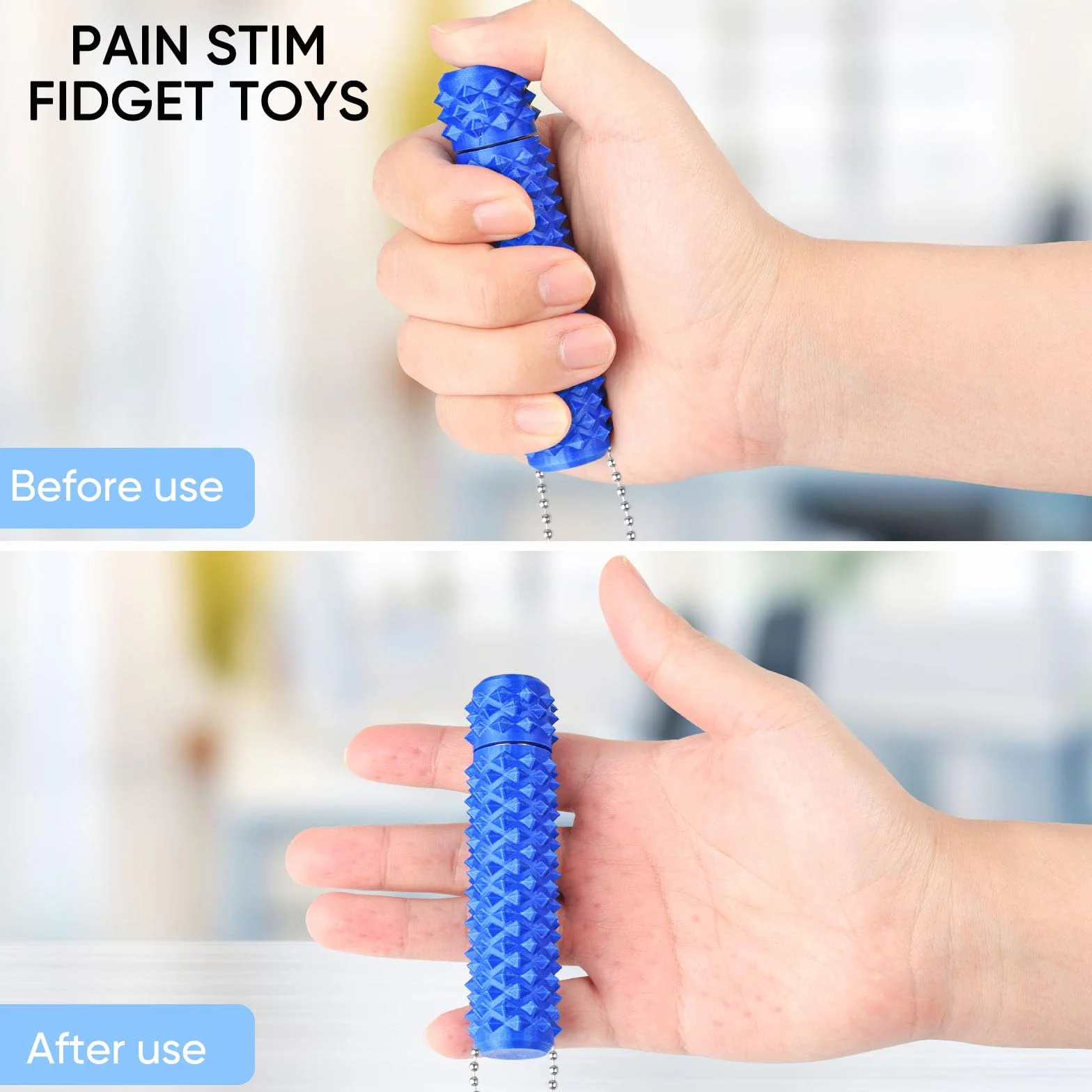 Little Ouchies Spiky Pain Fidget Toys 2-częściowy zestaw zabawek dla dorosłych, obracające się zabawki sensoryczne, ADHD, do redukcji stresu i skupienia, dyskretny gadżet antylękowy