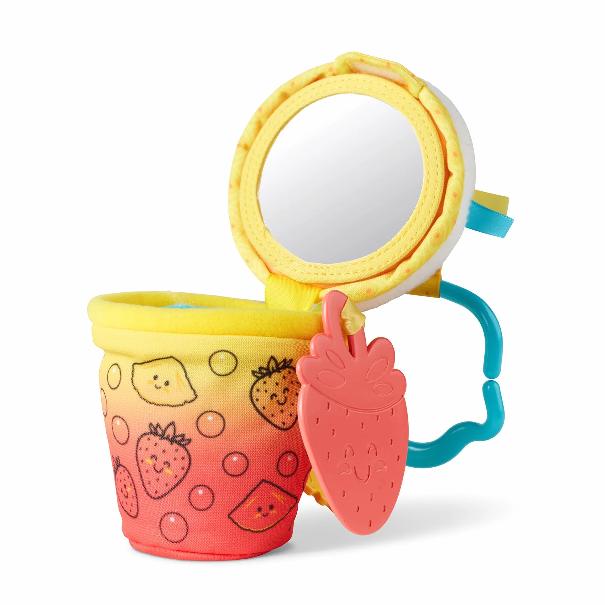 Melissa & Doug Multi-Sensory Bubble Tea Take Along Clip -On Sensoryczna zabawka dla niemowląt i małych dzieci | 0+ | Prezent dla chłopców lub dziewczynek