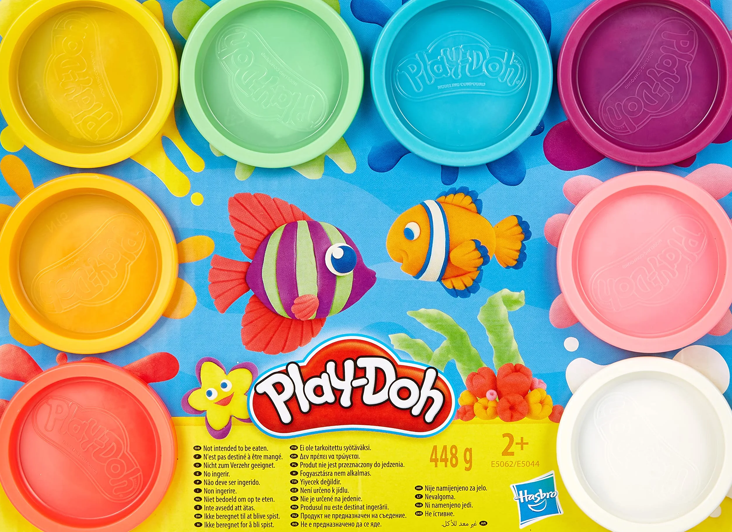 Play-Doh Ciastolina 8-Pak - Tęczowe Kolory, w tym biały | Masa plastyczna | Zabawka dla dziecka i pomysł na prezent dla 2-latka |