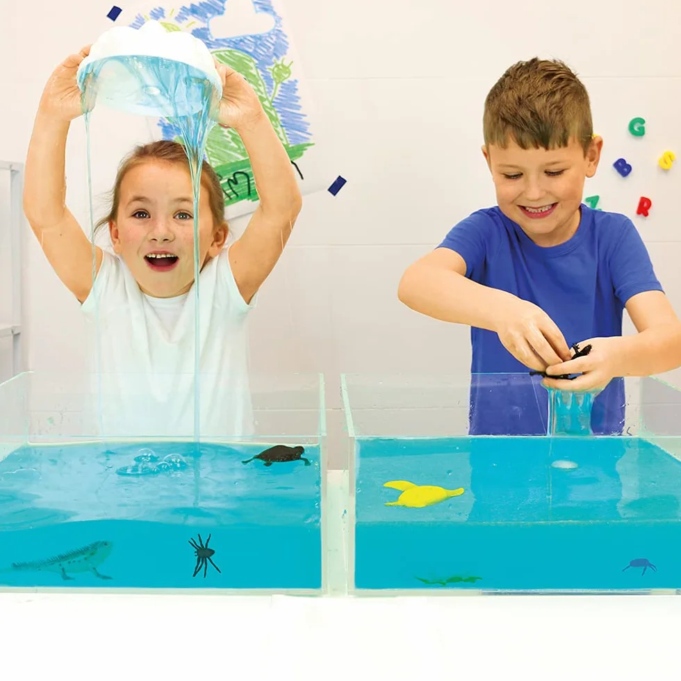 Glitter Slime Play Aqua od Zimpli Kids, magicznie zamienia wodę w lepki, błyszczący szlam, do użytku wewnątrz i na zewnątrz, zabawka kieszonkowa, zestaw slime dla chłopców i dziewcząt, przyjazna dla