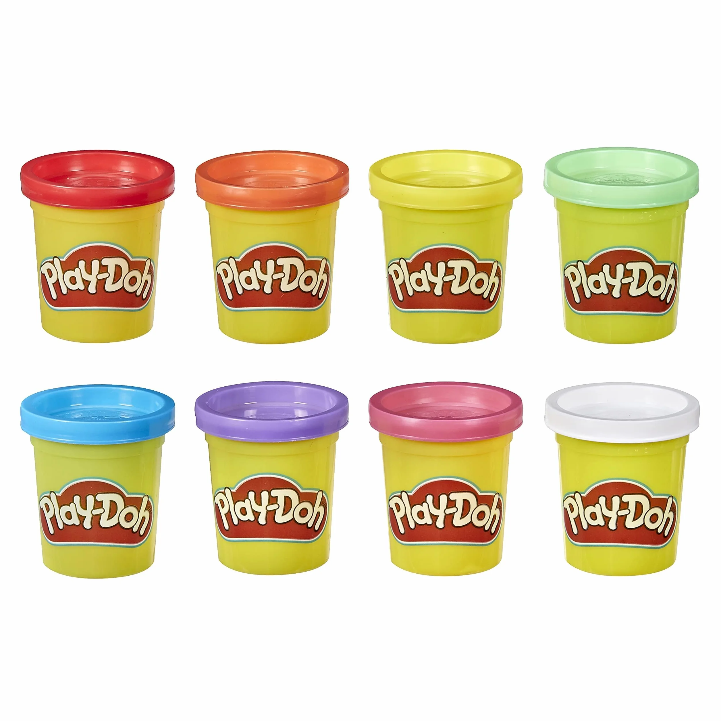 Play-Doh Ciastolina 8-Pak - Tęczowe Kolory, w tym biały | Masa plastyczna | Zabawka dla dziecka i pomysł na prezent dla 2-latka |